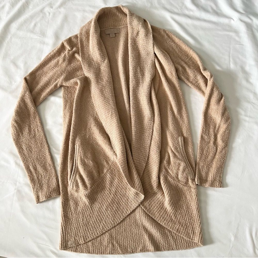 Barefoot dreams cozychic lite cardigan tan nude women’s size XS / S